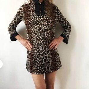 Women's Leopard print dress or long shirt size Medium